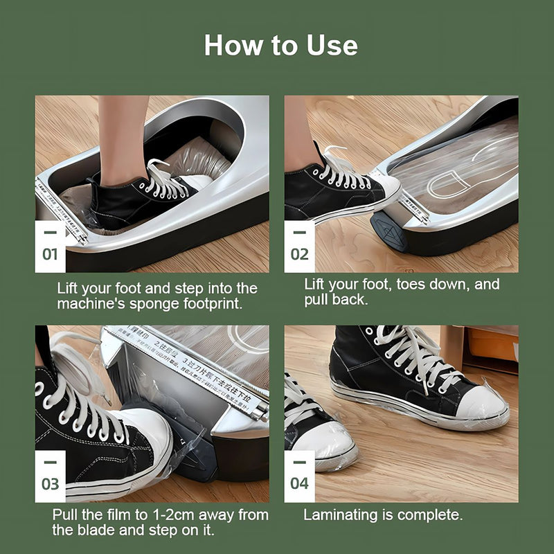 Dispensador automático de cubre zapatos. Color blanco. Maquina dispensadora de cubre calzado. Incluye 1800 cobertores.