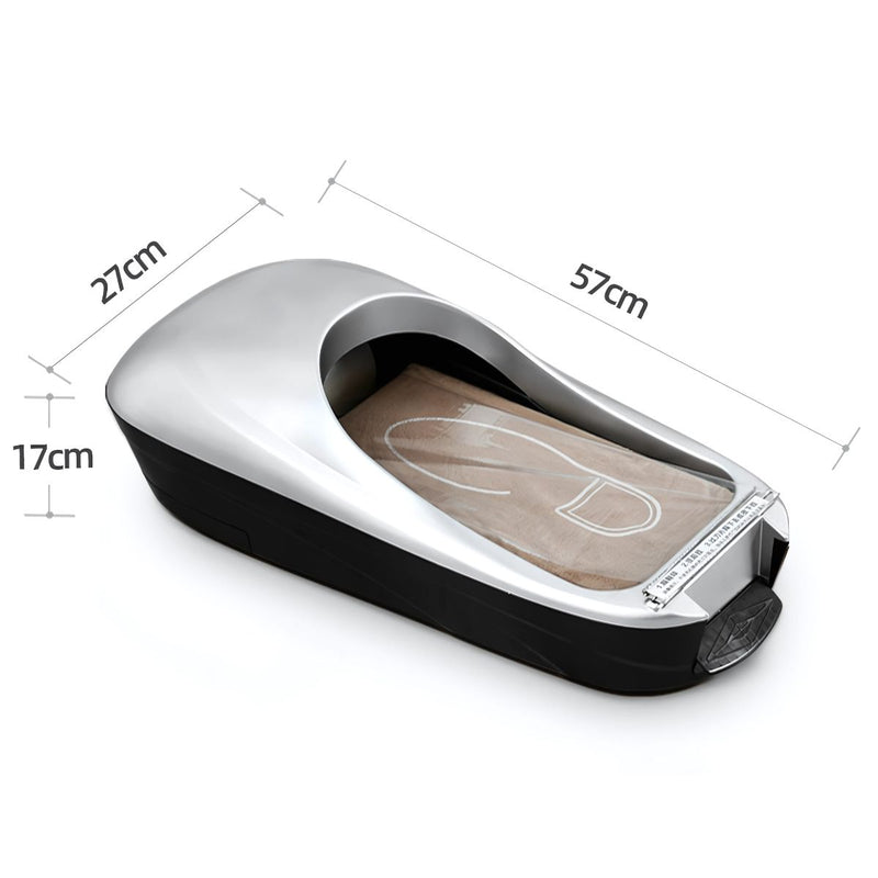 Dispensador automático de cubre zapatos. Color blanco. Maquina dispensadora de cubre calzado. Incluye 1800 cobertores.