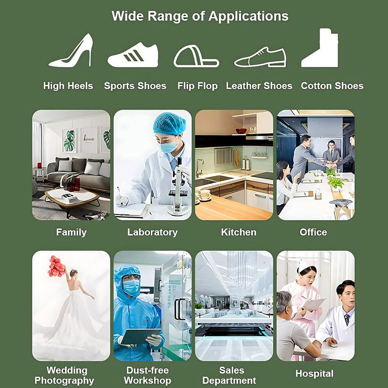 Dispensador automático de cubre zapatos. Color blanco. Maquina dispensadora de cubre calzado. Incluye 1800 cobertores.