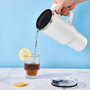 Botella termo de 44oz. Vaso térmico de acero inoxidable. Color blanco.