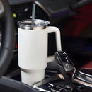 Botella termo de 44oz. Vaso térmico de acero inoxidable. Color blanco.