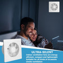 Extractor de Aire compacto 4'' para Pared – Alta Potencia y Bajo Consumo, Ideal para Baños y Cocinas 110V