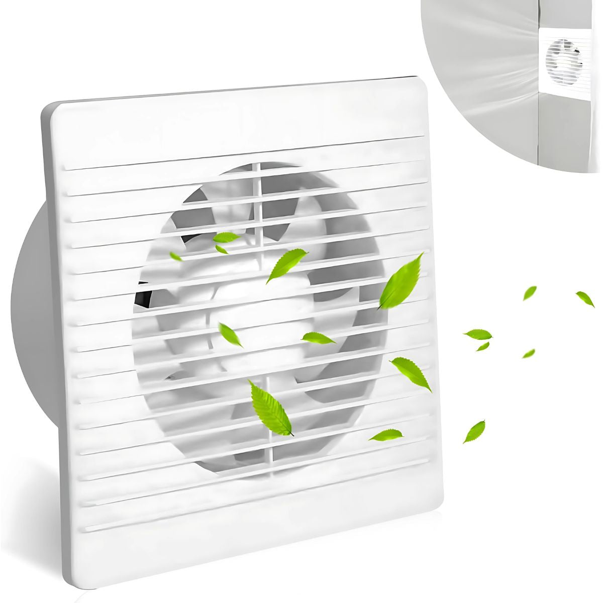 Extractor de Aire compacto 6'' para Pared. Silencioso y de fácil instalación, Ideal para Baños y Cocinas 110V