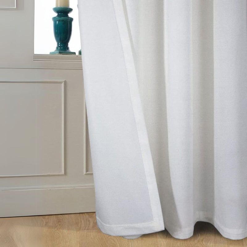 Paños de cortina blancos con argollas (1 panel) Cortinas de tela con anillos.