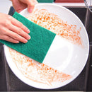 Pad abrasivo de satinar Esponja para fregar de nylon. Color verde. (Pack de 5 unidades). Multiusos. 15x10x0.8 cm