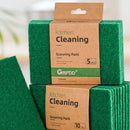 Esponja para fregar de polyester. Color verde. (Pack de 5 unidades). Multiusos.