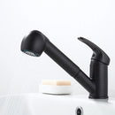 Grifo Para Fregador De Cocina Con Manguera Extraíble. Llave color negro. Pluma.