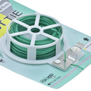 Alambre sunchos plastificado para plantas y bolsas. Cinta de amarre 50M. Incluye dispensador. Color verde.