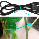Alambre sunchos plastificado para plantas y bolsas. Cinta de amarre 50M. Incluye dispensador. Color verde.
