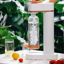 Máquina de Agua con Gas Automática. Color blanco 1L. Máquina dispensadora para hacer refrescos carbonatados Estilo SodaStream Soda Maker. Incluye cilindro de CO2.