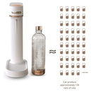 Máquina de Agua con Gas Automática. Color blanco 1L. Máquina dispensadora para hacer refrescos carbonatados Estilo SodaStream Soda Maker. Incluye cilindro de CO2.