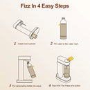 Máquina de Agua con Gas Automática. Color blanco 1L. Máquina dispensadora para hacer refrescos carbonatados Estilo SodaStream Soda Maker. Incluye cilindro de CO2.