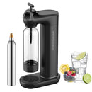 Máquina de Agua con Gas soda Automática. Color negro 1L. Máquina dispensadora para hacer refrescos carbonatados. Incluye cilindro de CO2. Estilo SodaStream Soda Maker
