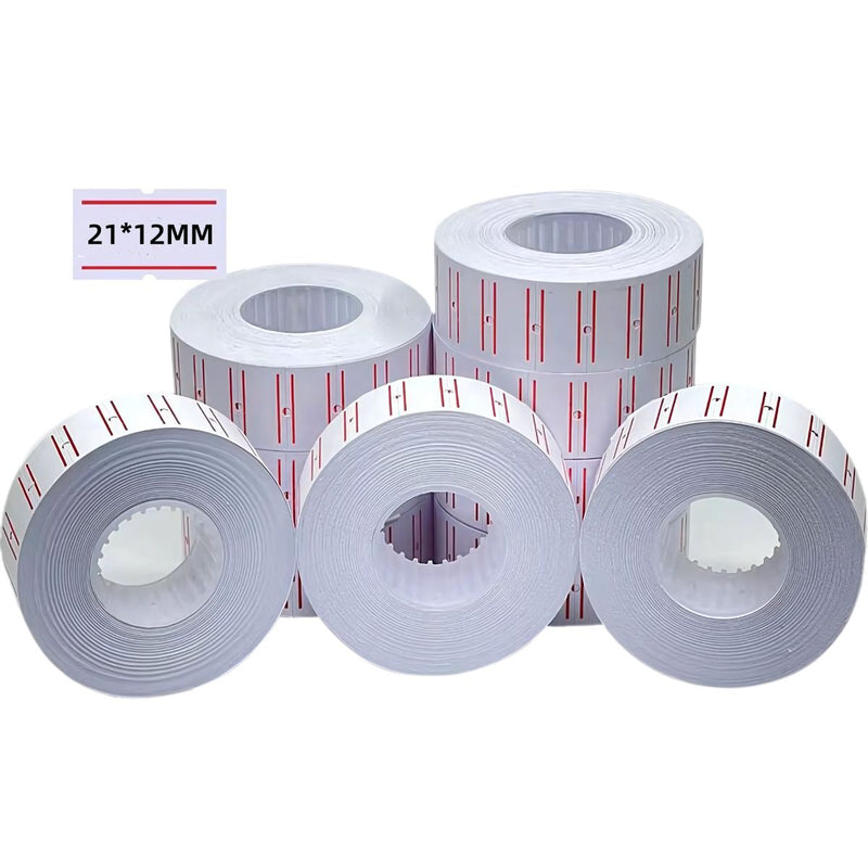 Rollo de 10000 Etiquetas 21x12mm para etiquetadora de precios.
