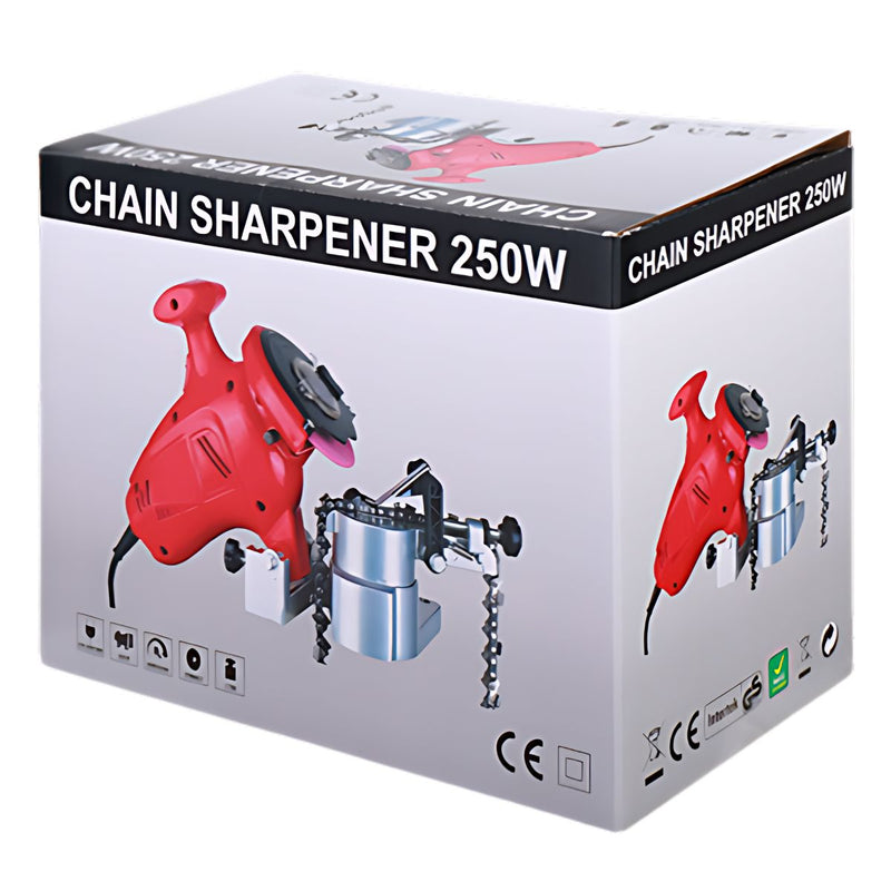 Afilador Eléctrico para Cadenas de Motosierras 110V. Incluye 2 Discos de Afilado.