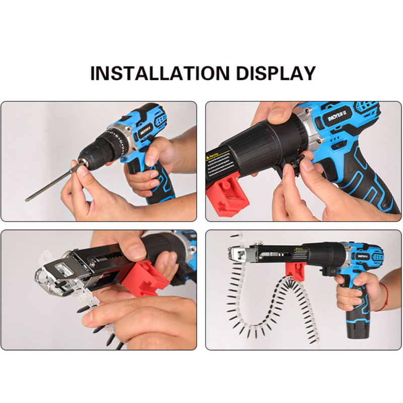 Pistola de Tornillo Eléctrica para Paneles de Yeso. Adaptador Automático para Taladro, Ajustable y Fácil de Usar. Automatica para cinta de tornillos