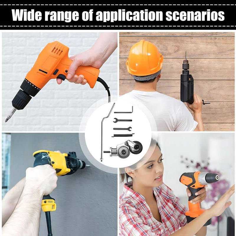 Cortador de laminas metalicas Chapa para Taladro Eléctrico. Tijeras de corte para placa de metal. (Set de 7 piezas)