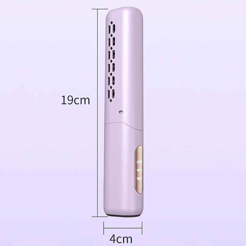 Cepillo Alisador de Cabello Inalámbrico. Peine portátil para alisar pelo. 3 temperaturas. Peine plancha