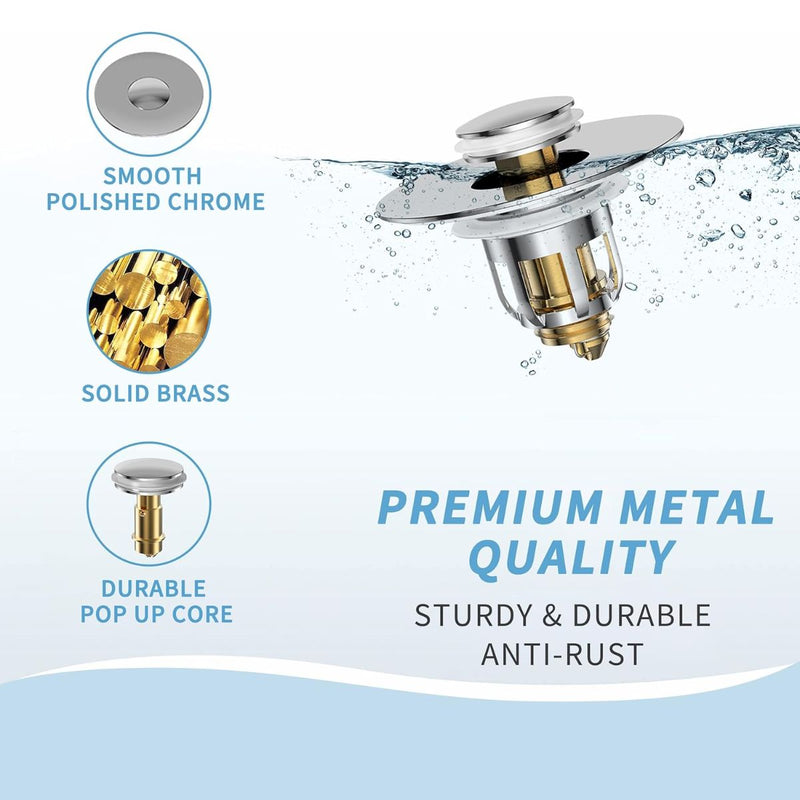 Tapón De Drenaje lavamanos Baño. Colador Tapón de Lavabo 2 en 1. Filtro Antibloqueo para lavamanos.