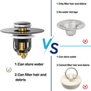 Tapón De Drenaje Lavamanos Baño. Colador Tapón de Lavabo 2 en 1. Filtro Antibloqueo para lavamanos. Color negro.