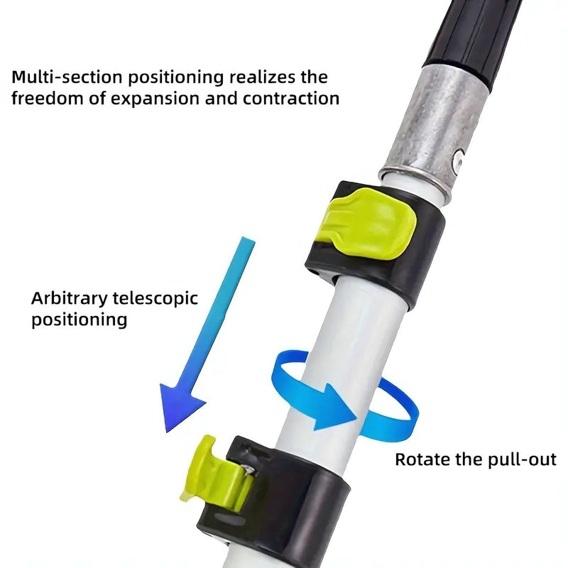 Palo de Extensión para pintar Metálico Ajustable (1.2m-4m) Barra Extensible Ligera y Resistente para Limpieza y pintura. Tubo telescópico.