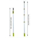 Palo de Extensión para pintar Metálico Ajustable (1.2m-4m) Barra Extensible Ligera y Resistente para Limpieza y pintura. Tubo telescópico.