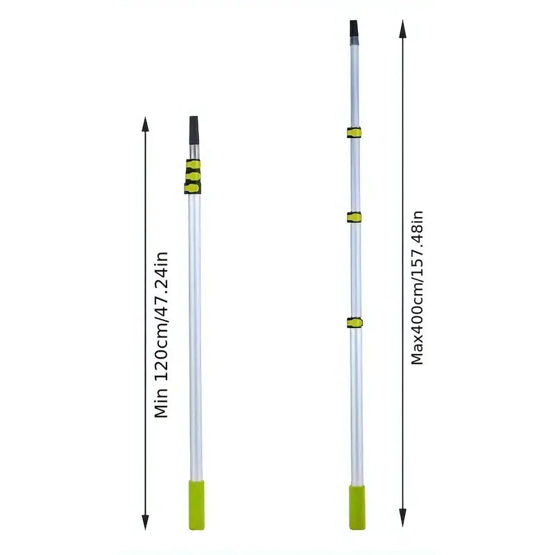 Palo de Extensión para pintar Metálico Ajustable (1.2m-4m) Barra Extensible Ligera y Resistente para Limpieza y pintura. Tubo telescópico.