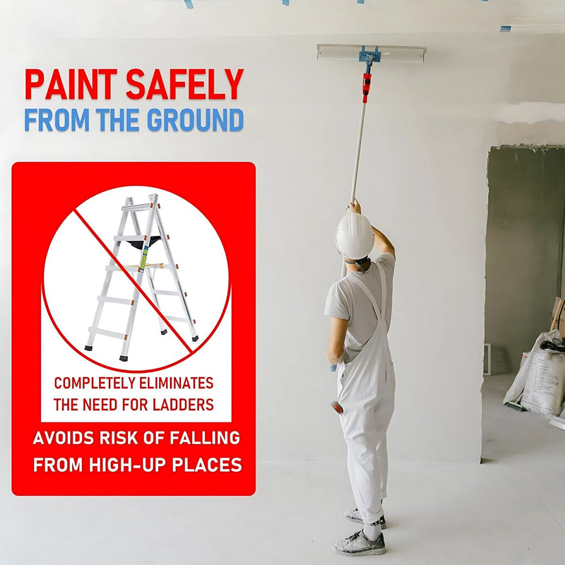 Extensor Multiángulo para brochas Pintar. Adaptador Universal para Rodillos y Pinceles en Zonas Altas. (No incluye brocha)