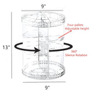 Organizador de Maquillaje Giratorio 360º. transparente Estante acrílico de almacenamiento.