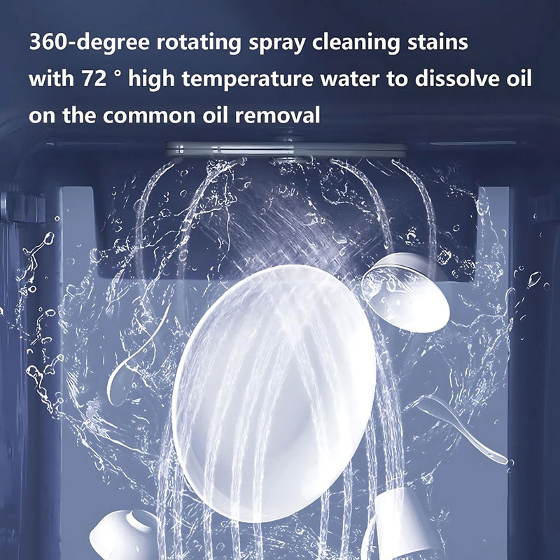 Lavavajillas Compacto Portátil. Dishwasher de mesa 110V. Lavaplatos con 4 modos de lavado. 46x46x41cm.