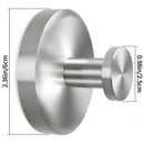 Gancho toallero de acero inoxidable. Acabado cromado con ventosa o chupon. Gancho para guindar. (Set de 2 piezas)