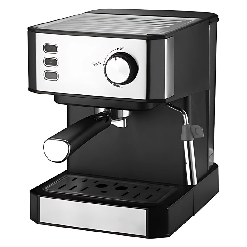 Cafetera Espresso 850W. Máquina de Café Multifuncional con Espumador de Leche y Tanque 1.5L.