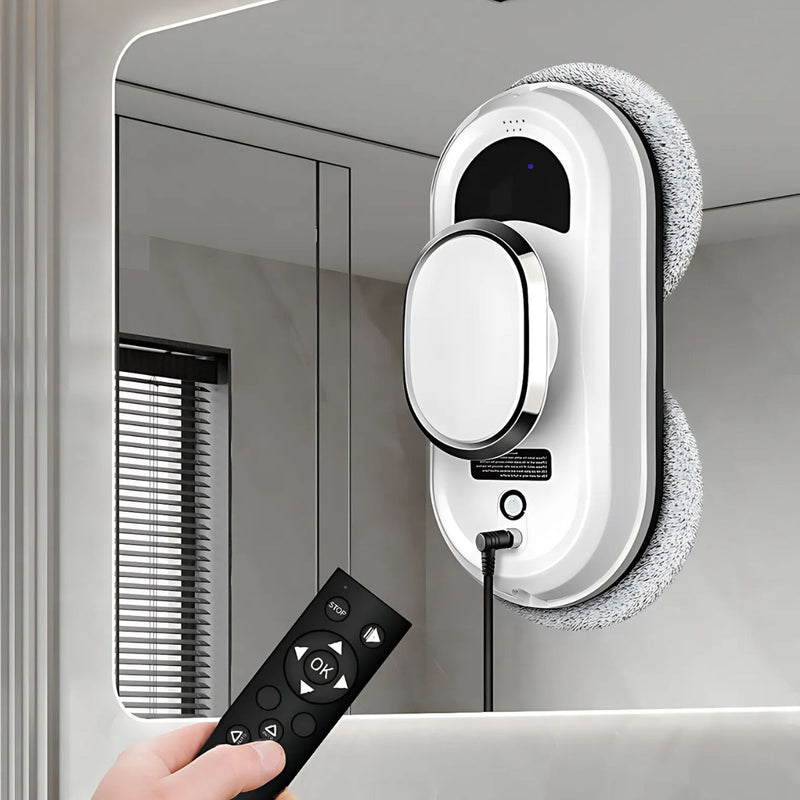 Robot Limpia Cristales. Cepillo para Vidrio automático. Limpia Ventanas a Control Remoto Adherencia succión de 5600pa