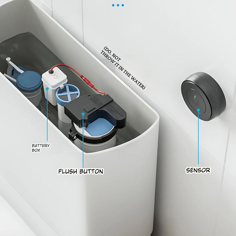Sensor De Descarga sin contacto Para Inodoro de palanca. Fluxómetro automático con sensor para sanitario.