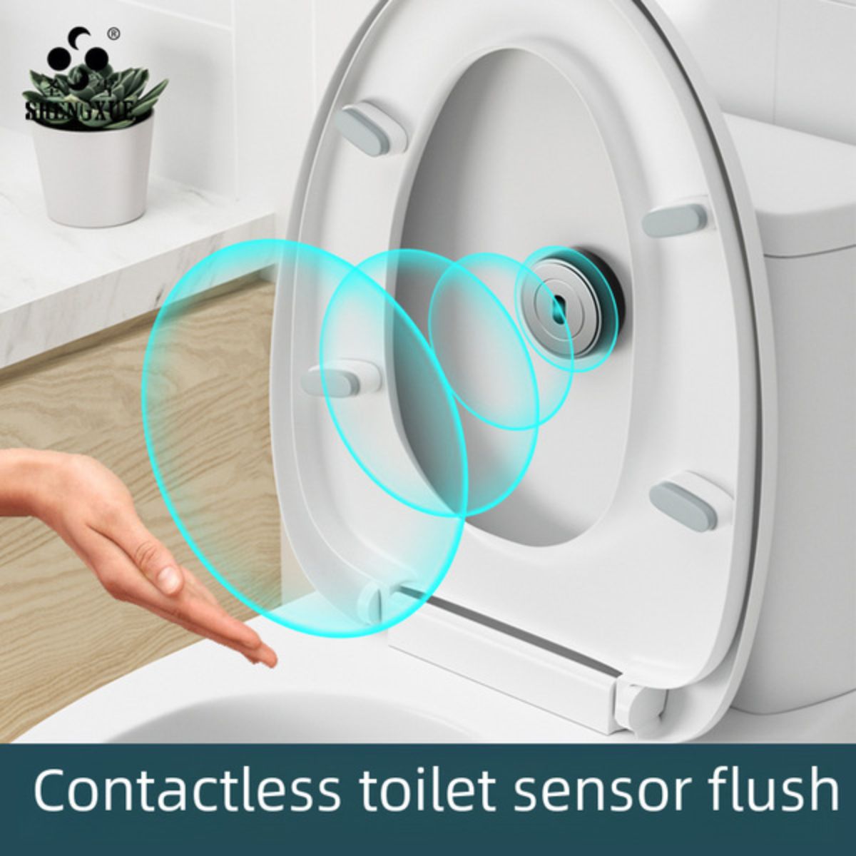 Sensor De Descarga sin contacto Para Inodoro de palanca. Fluxómetro automático con sensor para sanitario.