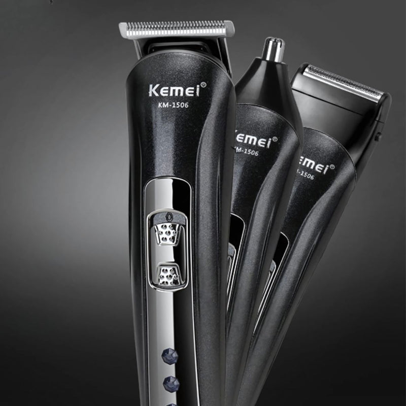 Cortadora de Cabello Eléctrico 3 en 1. Afeitadora. Recortador de Vello Nasal. Incluye accesorios.