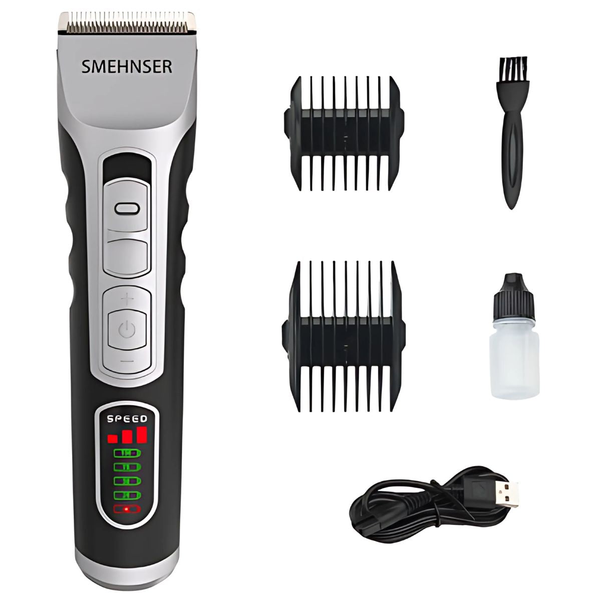Cortadora de Cabello Eléctrica 2200mAh. Inalámbrica con 3 velocidades. Ideal para Barbero. Incluye accesorios.