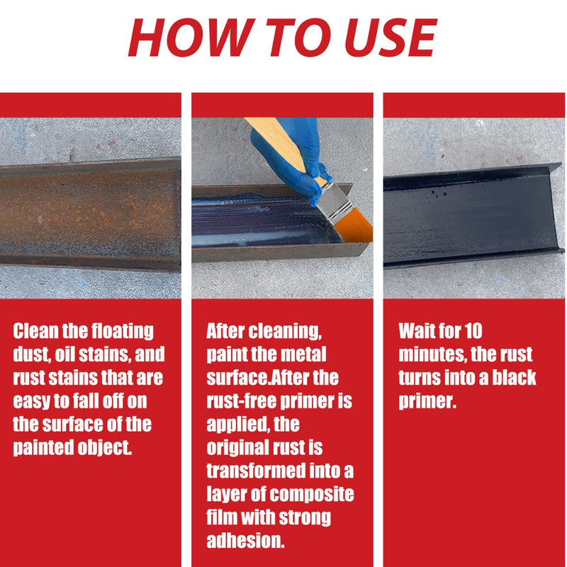 Limpiador de oxido. Removedor de oxido de metal. Pintura Anticorrosiva. 300g. Incluye brocha.