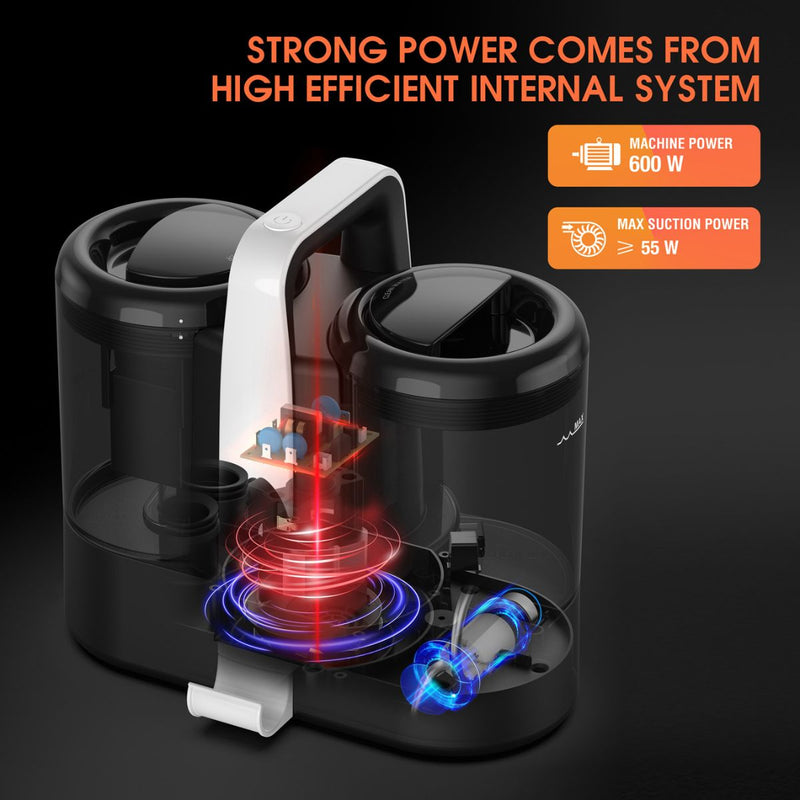 Aspiradora de agua 600W. Limpiadora de Alfombras, Sofá, Tapicería. Incluye 2 boquillas.