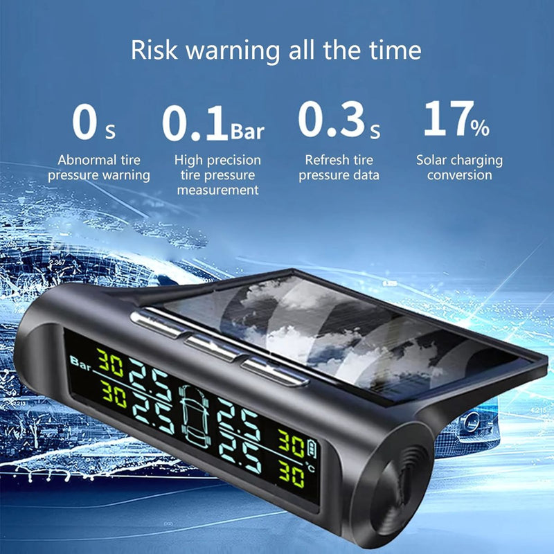 Medidor de Presión de Llantas. Sistema de Monitoreo de Presión de Neumáticos Inalámbrico. TPMS.