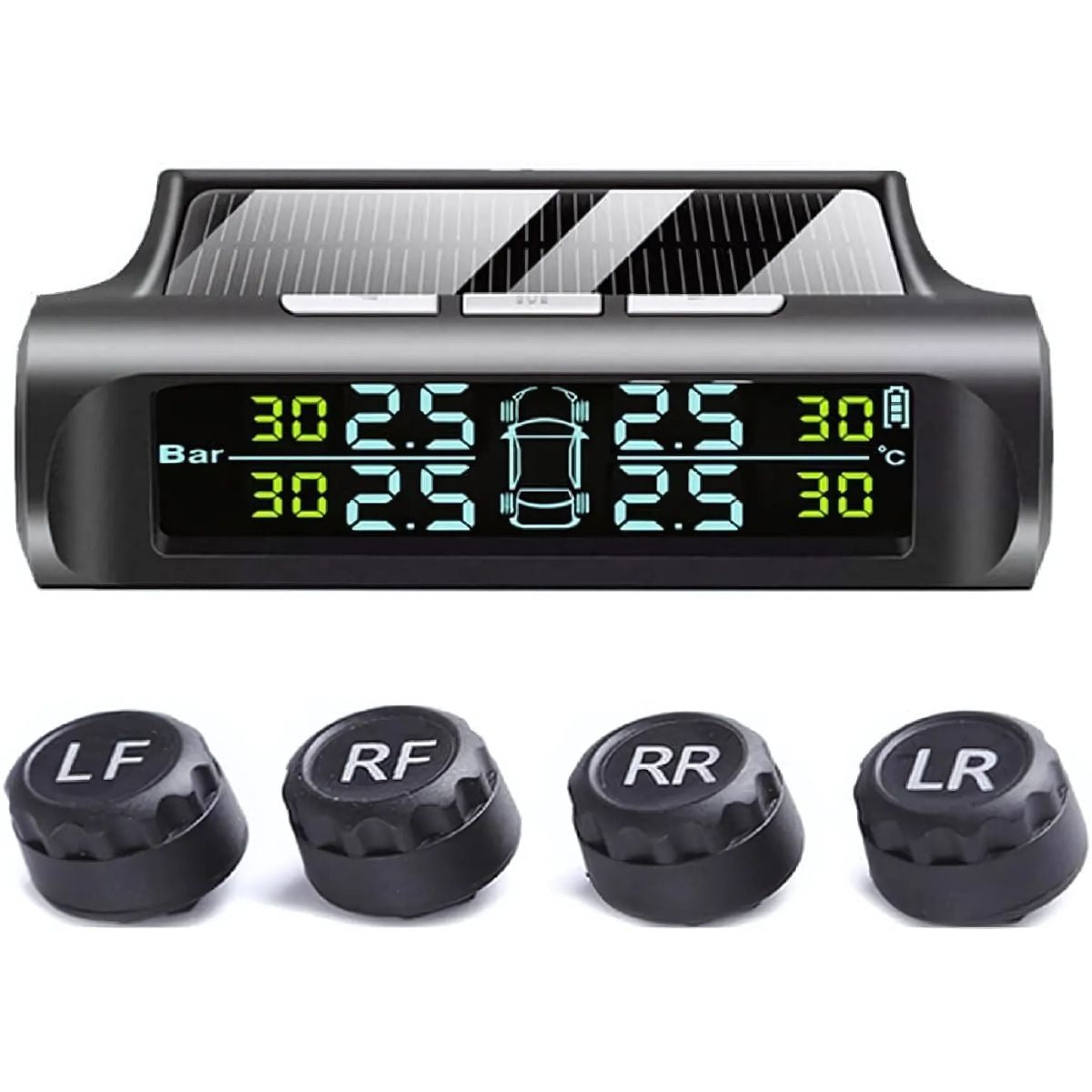 Medidor de Presión de Llantas. Sistema de Monitoreo de Presión de Neumáticos Inalámbrico. TPMS.