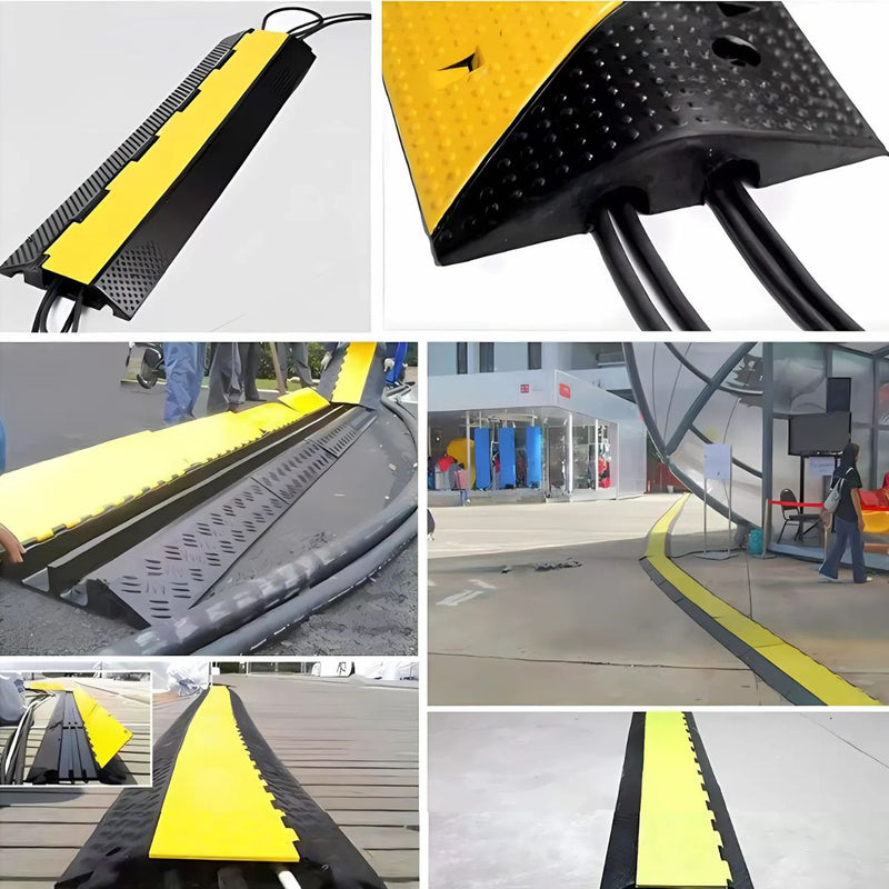 Protector de cable para piso. Moldura pasa cable. Rampa para cables eléctricos  1000x200x40mm