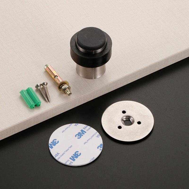 Tope Para Puertas Acero Inoxidable. Amortiguador de Impacto con Fijación Adhesiva o Atornillable.