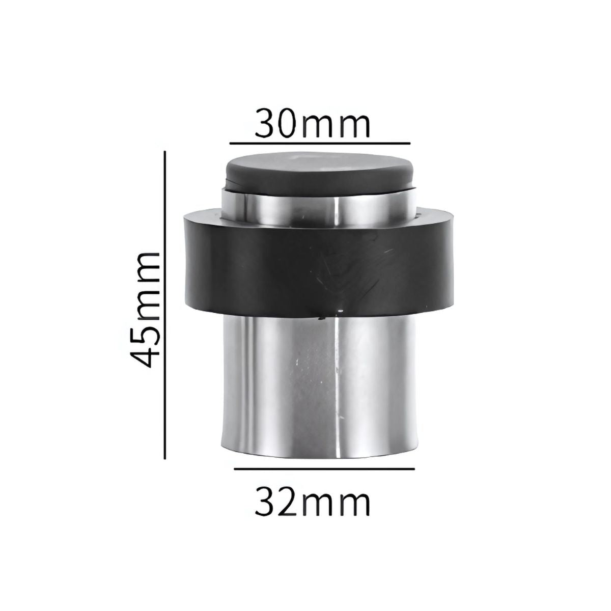 Tope Para Puertas Acero Inoxidable. Amortiguador de Impacto con Fijación Adhesiva o Atornillable.