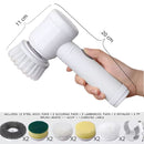 Cepillo Eléctrico Inalámbrico. Limpiador Giratorio Cepillo de Limpieza con Batería de Larga Duración y Resistencia al Agua. Color blanco. Incluye accesorios.