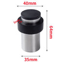 Tope Para Puertas Acero Inoxidable. 1 1/4" x 63mm alto Amortiguador de Impacto con Fijación Adhesiva o Atornillable.