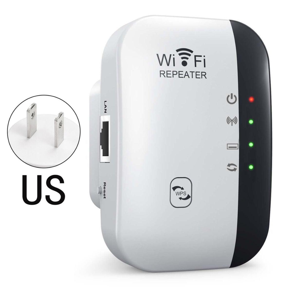 Amplificador de señal  WiFi inalámbrico de largo alcance. Repetidor de señal con cobertura avanzada. Extensor router WiFi. 300 Mbps