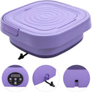 Lavadora Plegable Portátil Silenciosa. Mini Lavado semiautomático (8 litros). Color Purpura. Pequeña