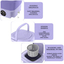 Lavadora Plegable Portátil Silenciosa. Mini Lavado semiautomático (8 litros). Color Purpura. Pequeña