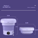 Lavadora Plegable Portátil Silenciosa. Mini Lavado semiautomático (8 litros). Color Purpura. Pequeña